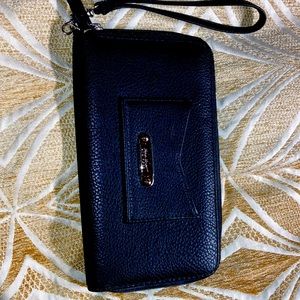 Nicole Miller black wristlet